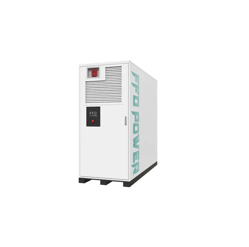 Kompaktna omarica za shranjevanje energije serije Galaxy podjetja FFD Power z integriranim pametnim nadzorom za komercialno uporabo.