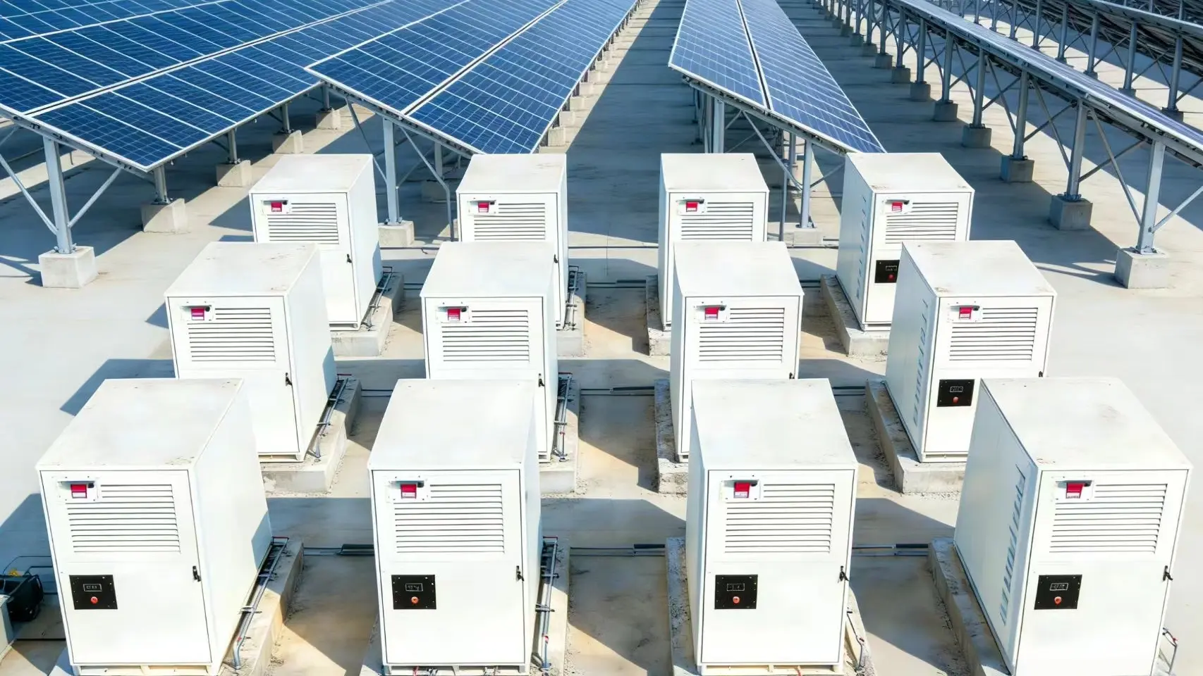 bess-for-800v-pv-arbitrage 800V PV lokacija z modularnimi BESS enotami Galaxy 418, nameščenimi za PV arbitražo